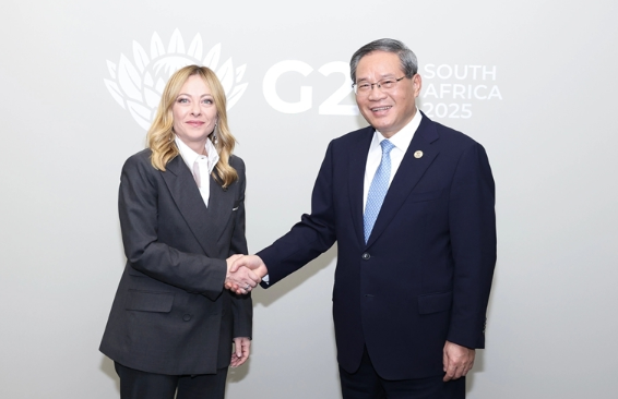 李强会见意大利总理梅洛尼